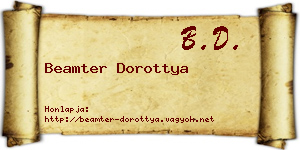 Beamter Dorottya névjegykártya